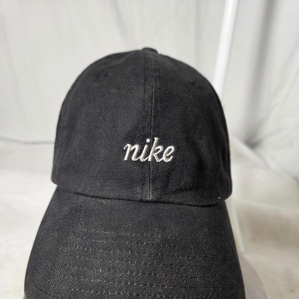 NIKE Lowercase nike Sportswear Black Vintage Baseball Hat Cap Adjustable belt